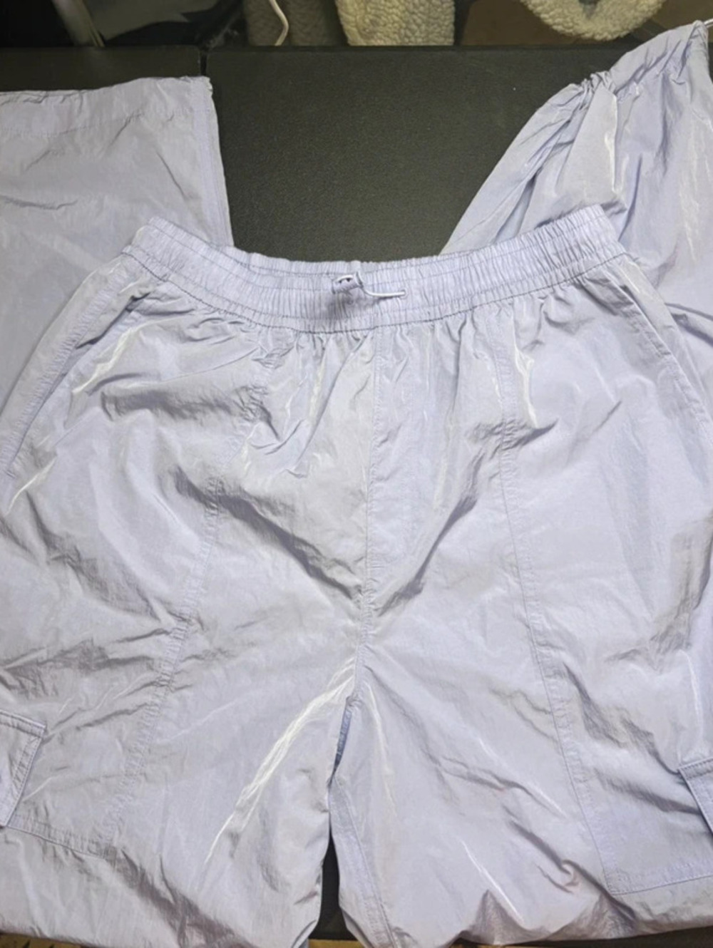 Victoria's Secret PINK Lavender Satin Nylon Parachute Cargo Pants - Size S